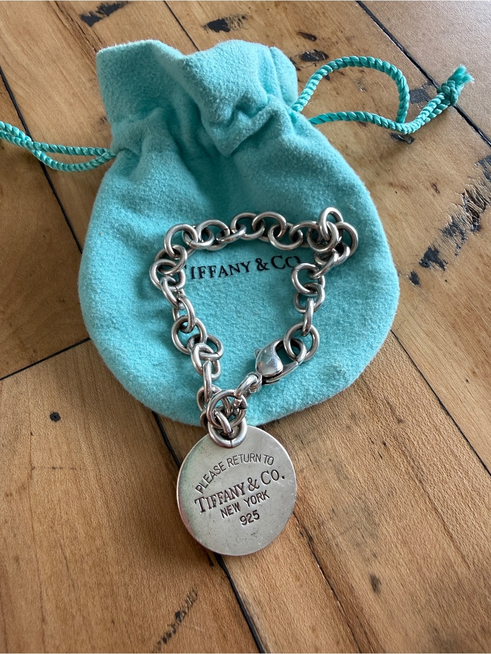Tiffany & Co. Sterling Silver Return to Tiffany Disc Charm Bracelet - Silver